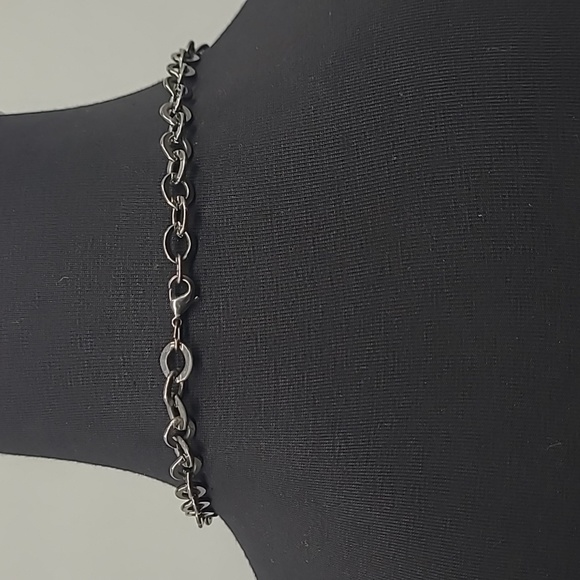 Magenta/Gunmetal Gray Necklace -22" - Picture 3 of 6